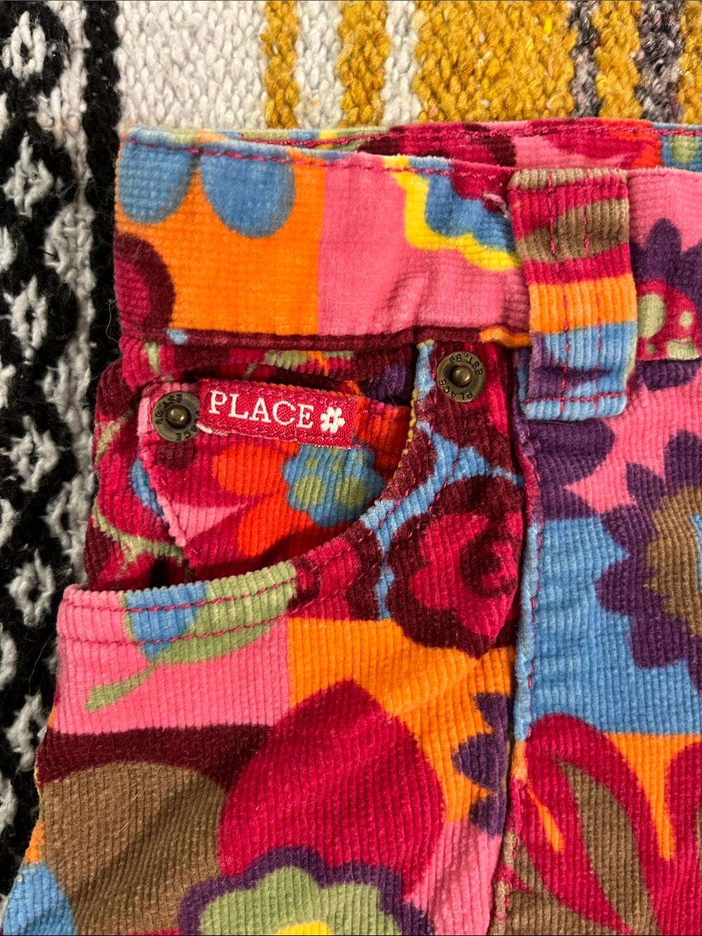 The Children's Place Multicolor Floral Corduroy Patchwork Skirt - Picture 4 of 10
